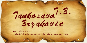 Tankosava Brzaković vizit kartica